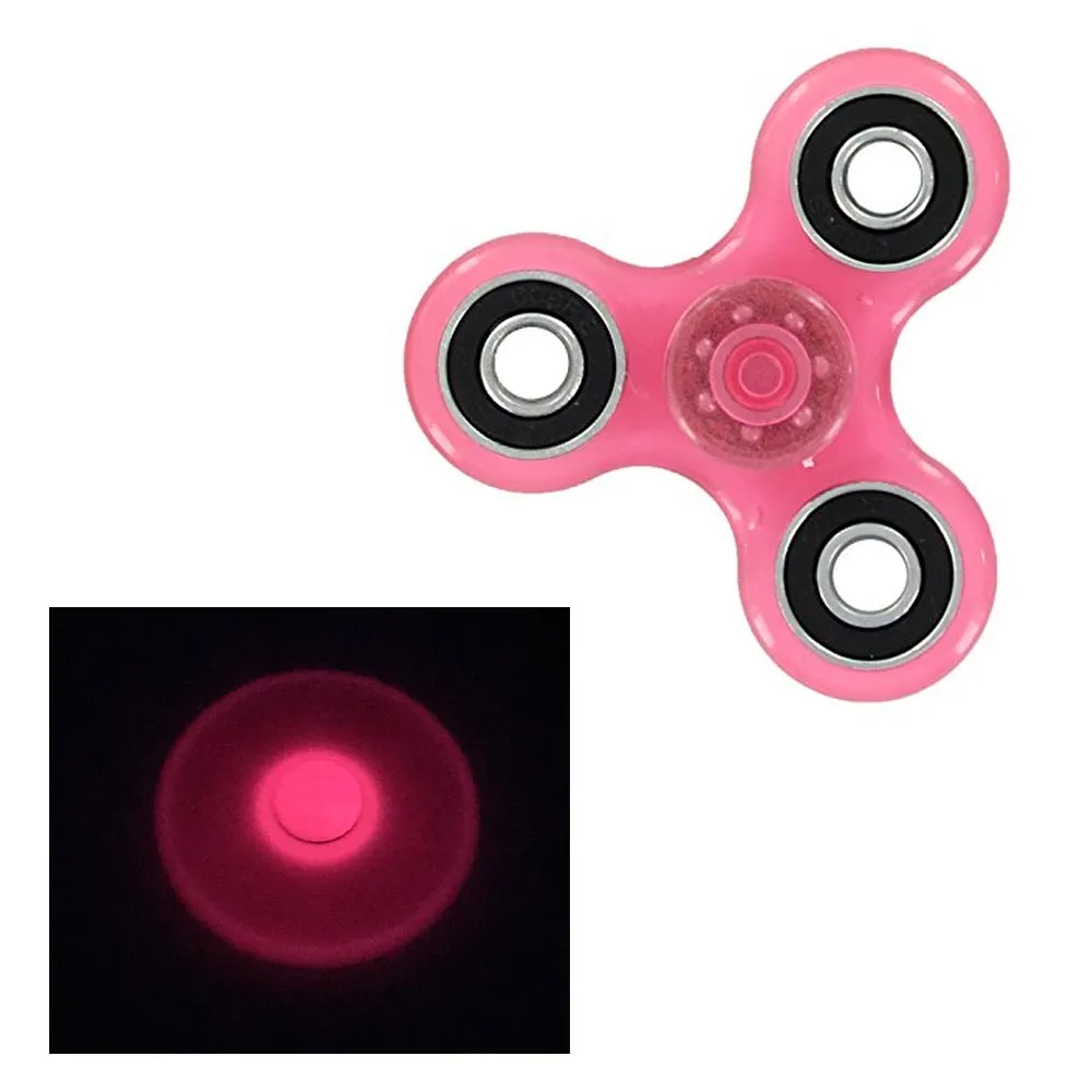 1 Tri-Spinner Fidget Glow In Dark Spin Toy EDC Hand Finger Spinner Focus ADHD