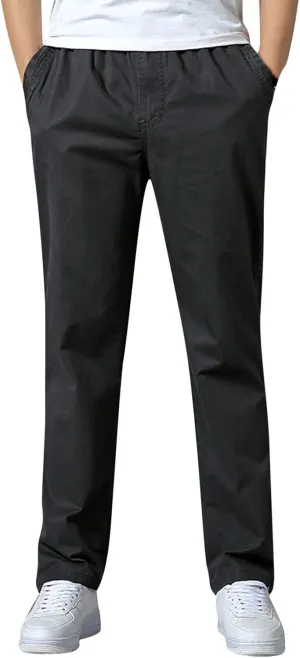 Cargo Pants for Men,Mens Pants with Pockets Cargo Joggers Fleece Sweatpants Casual Pant Chino Slim Fit Trousers