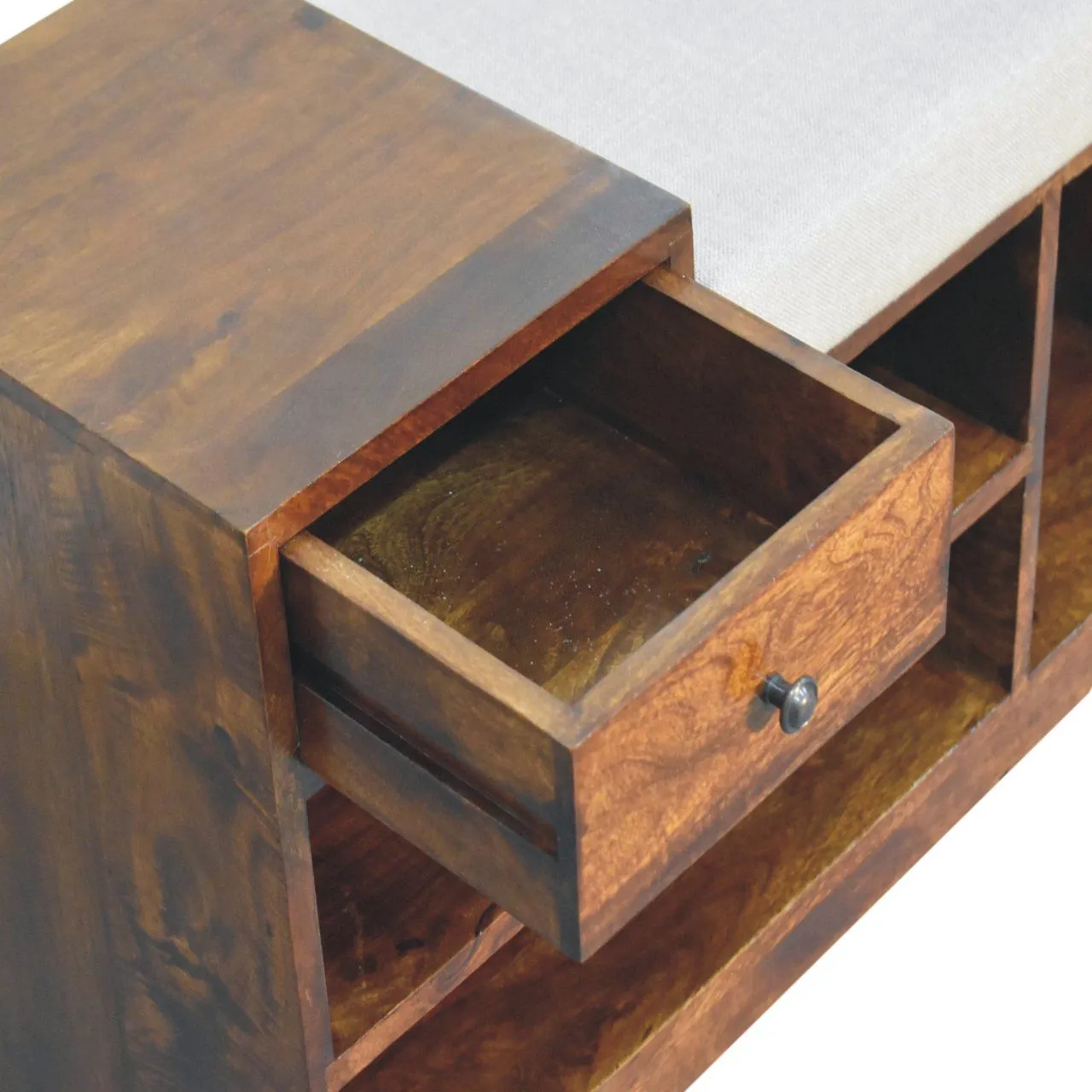 Couch.com Retreat Shoe Bench, 1 Drawer Chestnut, with Storage, Wood Construction, Dark Brown Finish by Couch.com