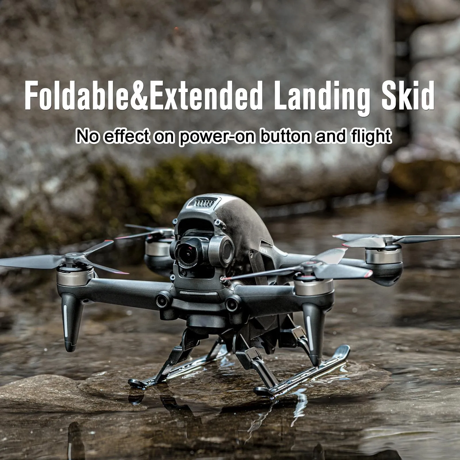 Foldable Quick Release Landing Gear for Dji Fpv - Heightened