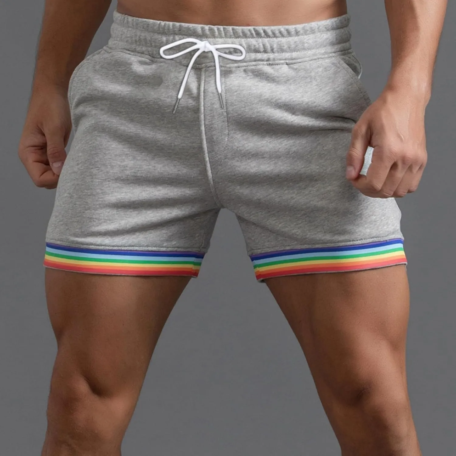 Gym Shorts for Men Slim-Fit Elastic Beach Shorts Gym Basketball Lightweight Classic Regular Activewear Pants