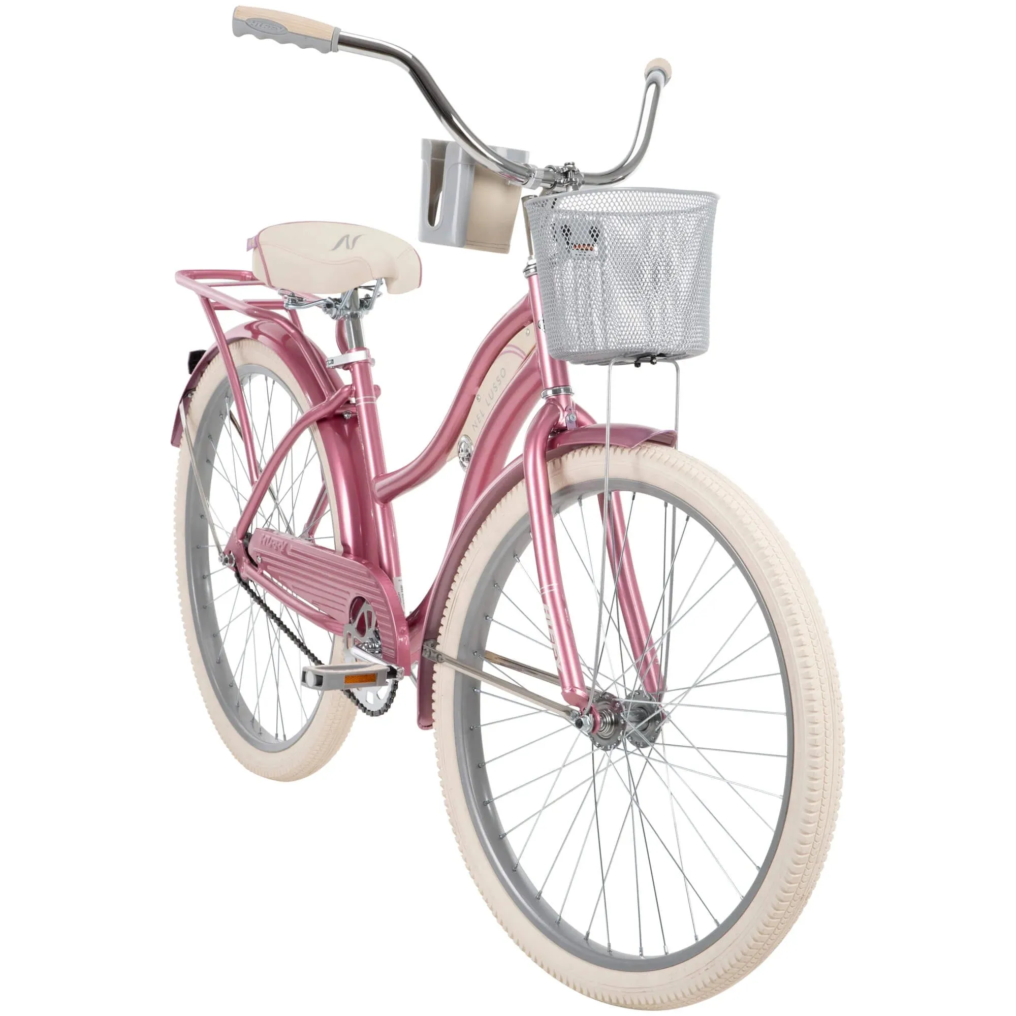 Huffy 26 In. Nel Lusso Women's Beach Cruiser Bike, Pink Taffeta