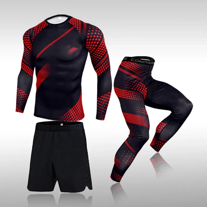 Men's 3-Piece Compression Sportswear Set