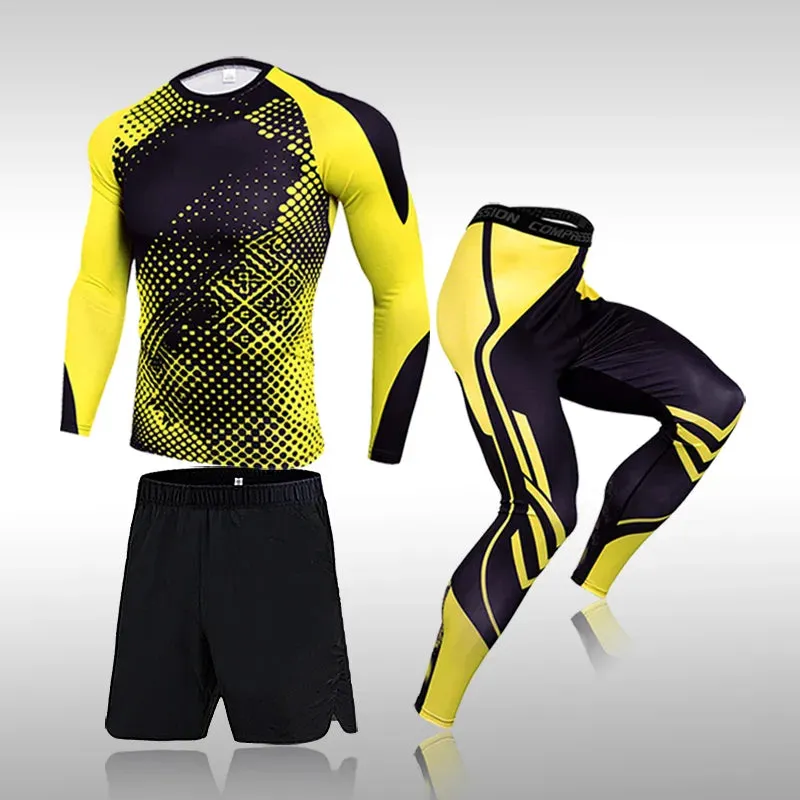 Men's 3-Piece Compression Sportswear Set