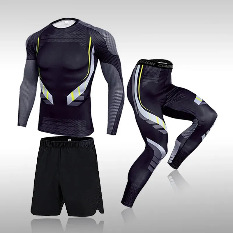 Men's 3-Piece Compression Sportswear Set