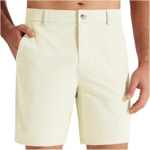 Men's Dress Shorts Flat Front Quick Dry Shorts Straight Leg Slim Fit Pants Lightweight Stylish Pants for Business