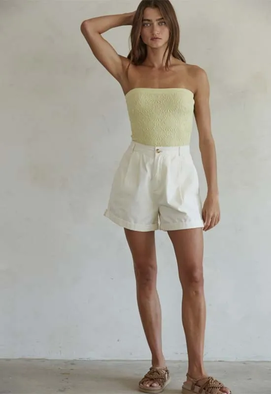 Modal Spandex Seemless Tube Top - Banana
