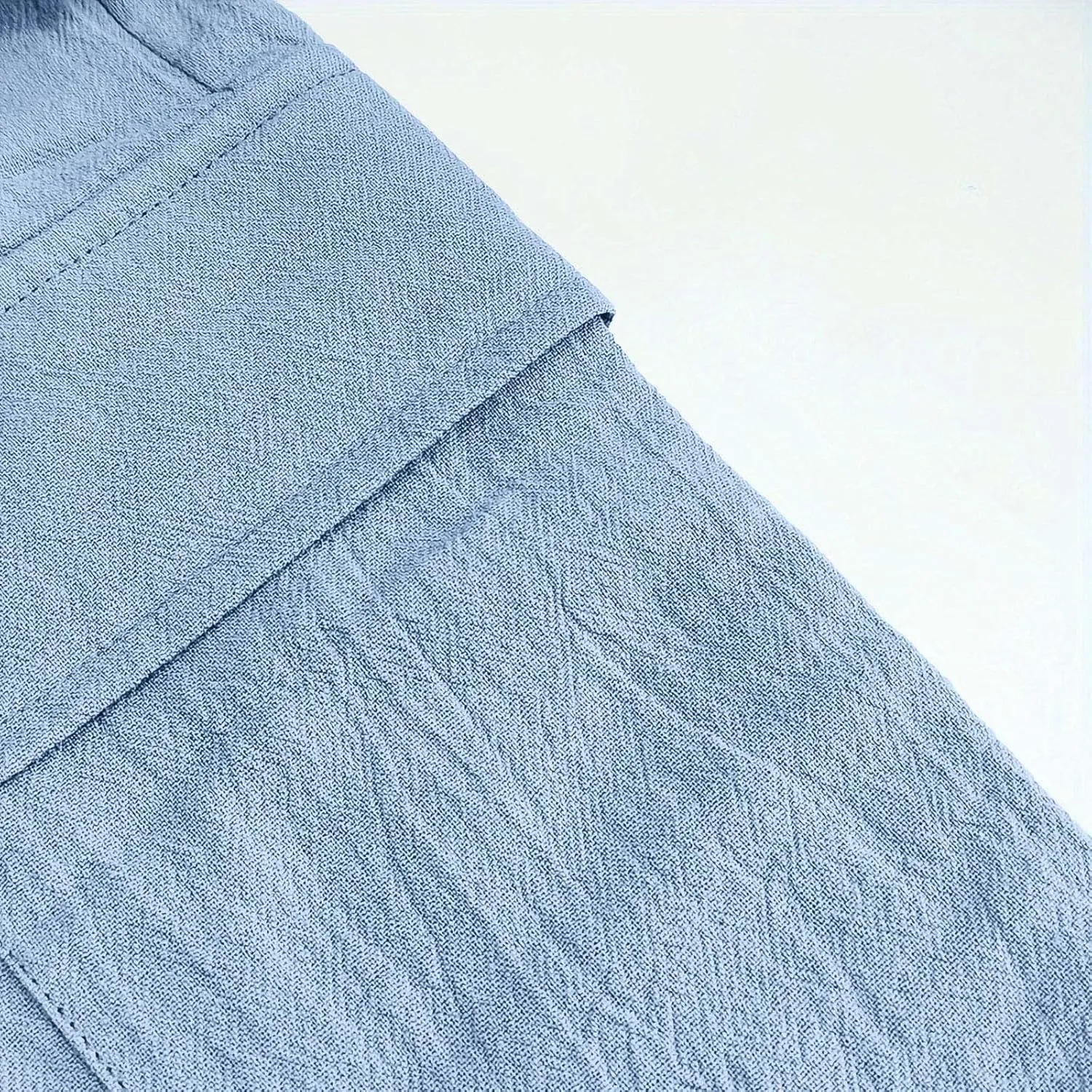 Muscularfit Mens Cotton Linen Shorts Casual Fashion Solid Drawstring Elastic Waist Shorts Summer Outdoor Vacation Beach Pants
