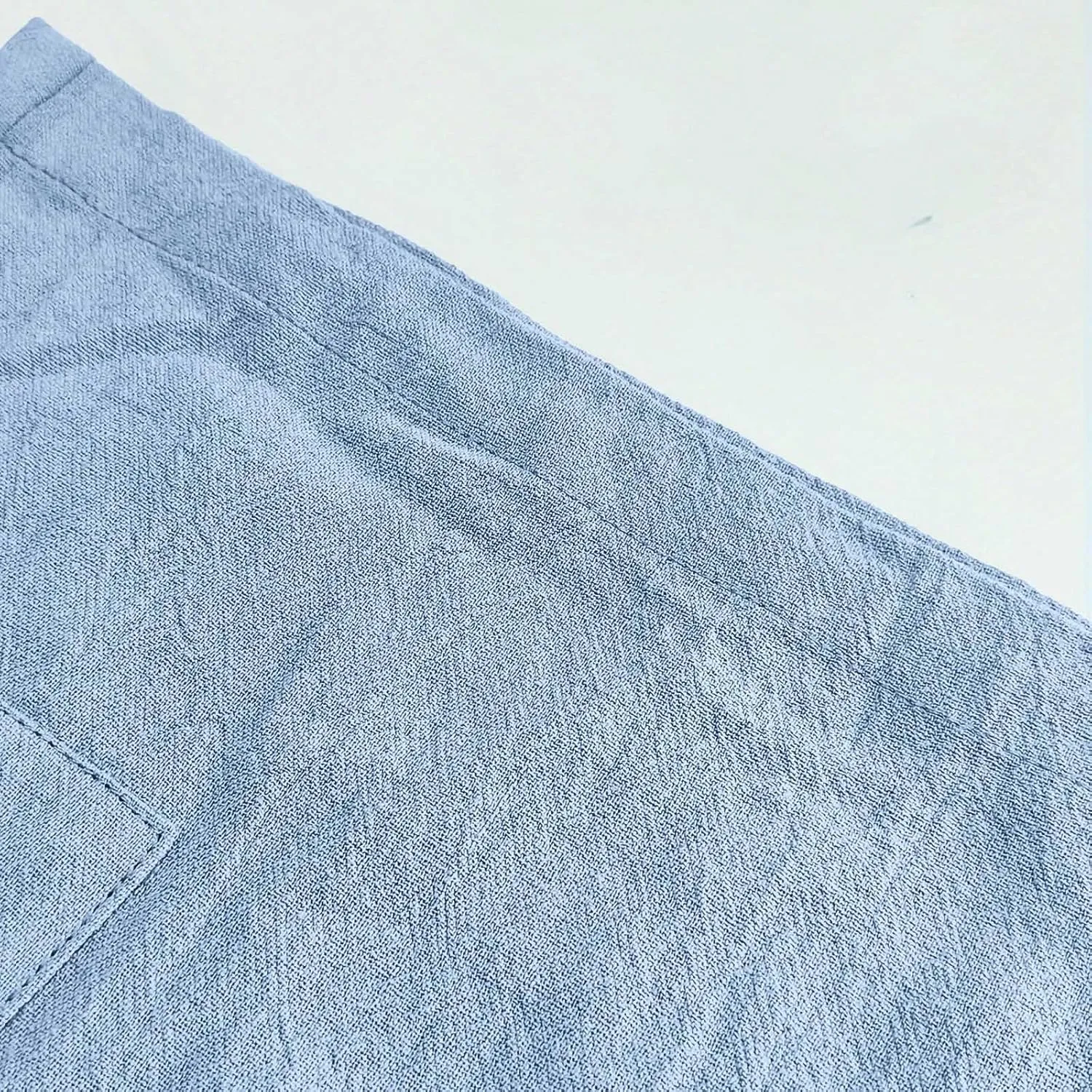 Muscularfit Mens Cotton Linen Shorts Casual Fashion Solid Drawstring Elastic Waist Shorts Summer Outdoor Vacation Beach Pants