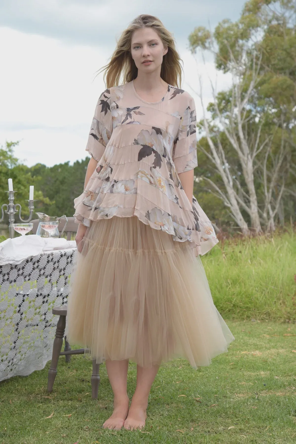 Spin Up Girl Skirt - Latte