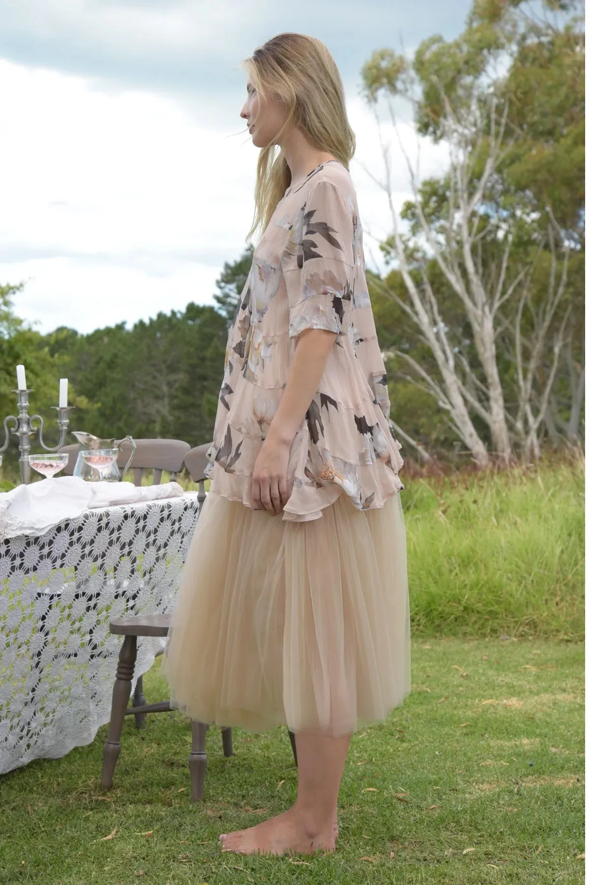 Spin Up Girl Skirt - Latte