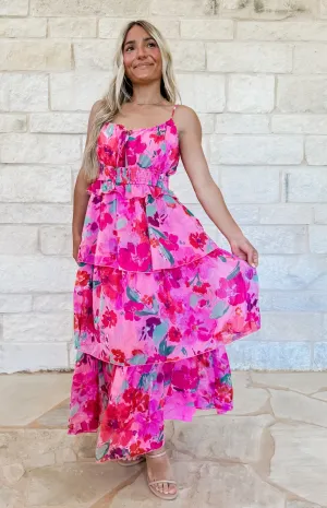 Spin You Around Floral Midi