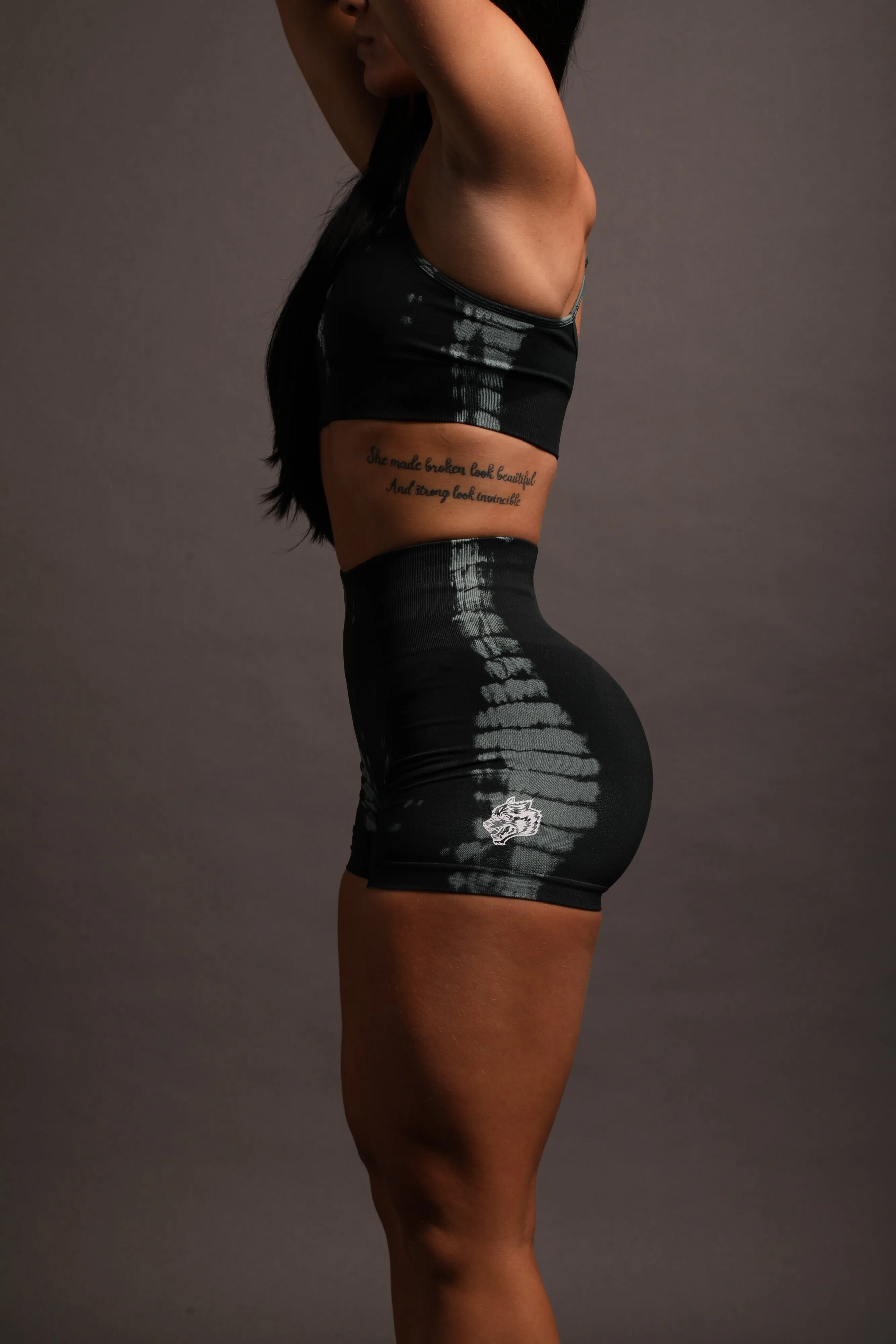 Wolves Forever Everson Seamless "Sierra" Shorts in Jade Green Serpent