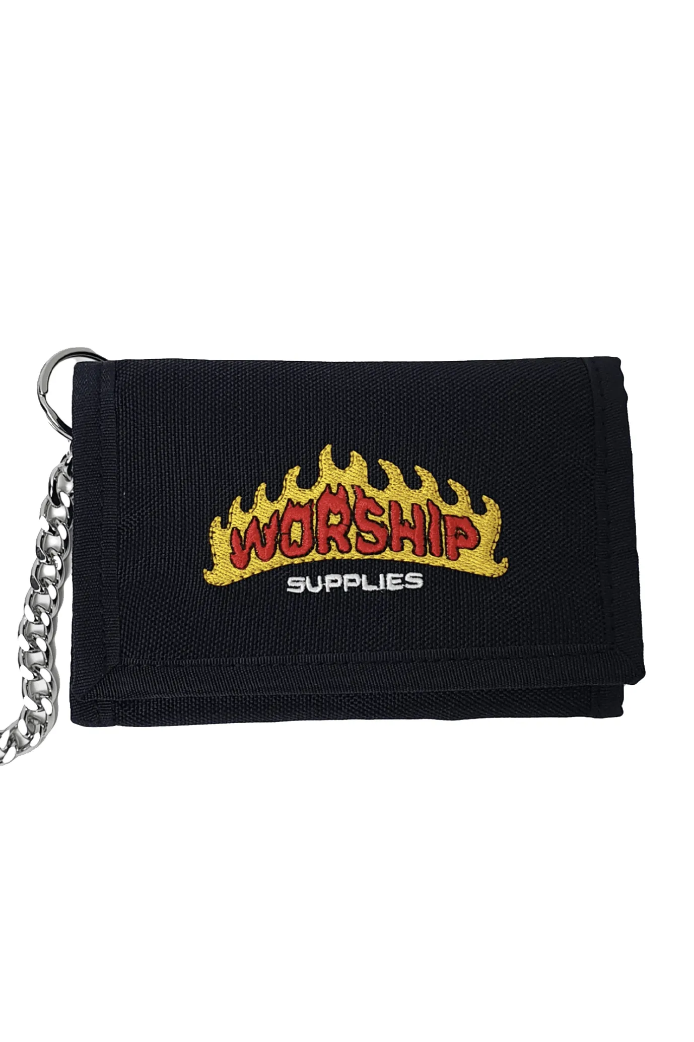 WORSHIP SUPPLIES REST STOP VELCRO FOLDING WALLET - BLACK